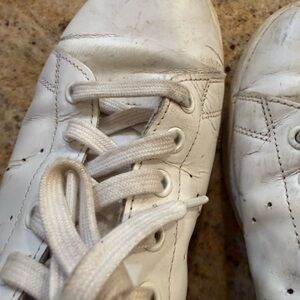 Men's White Leather Lace-Up Sneakers